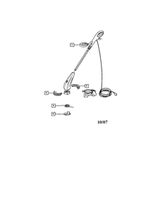 Twist Edge Diagram and Parts List for TWIST N EDGE 600  Weed Eater Trimmer